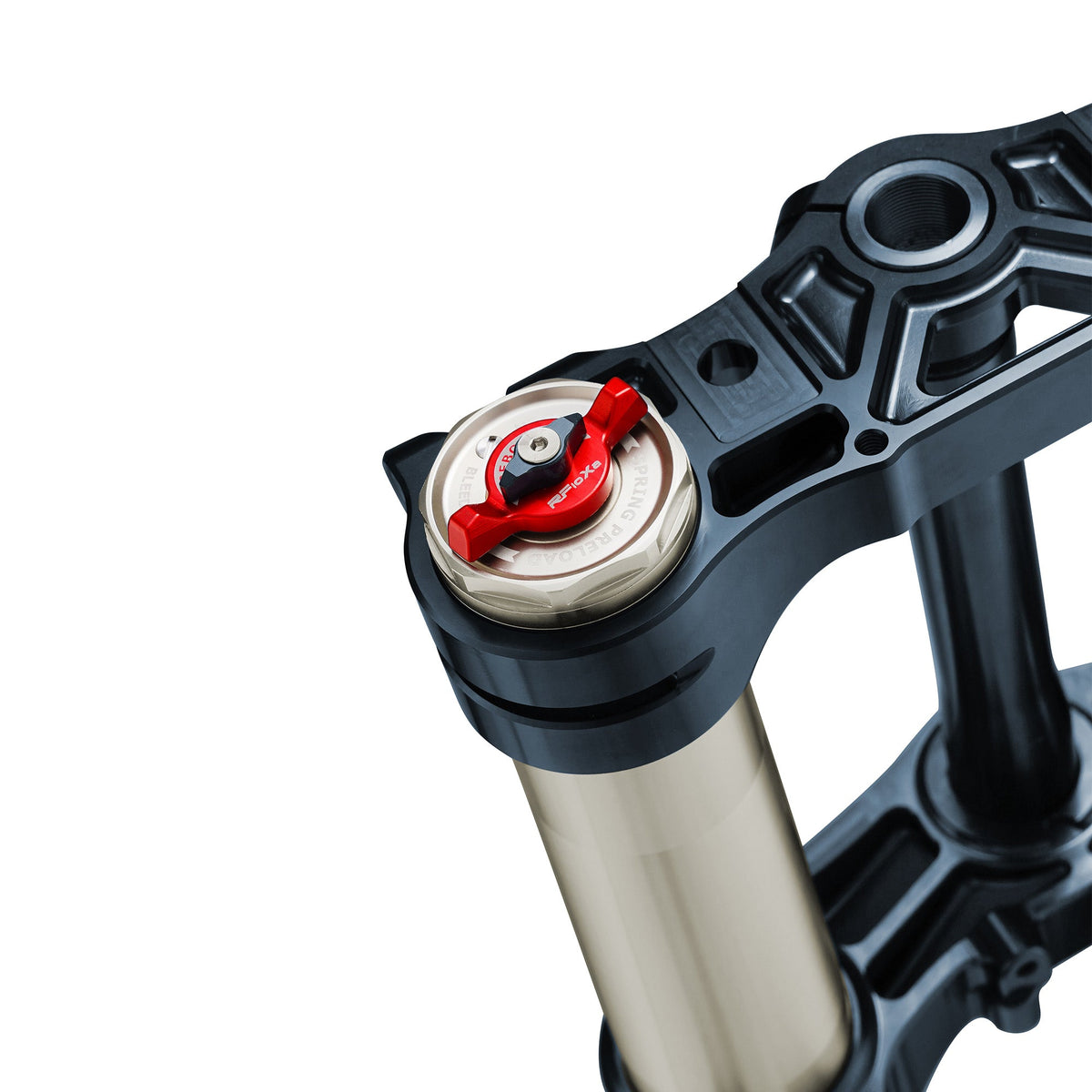 Ultra43 reinforced hollow CNC triple clamp detail