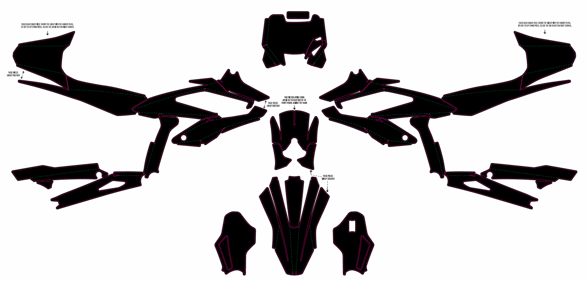 Sur-ron Hyper Bee Decals — Plate, Fenders, Forks & Full Body Kit