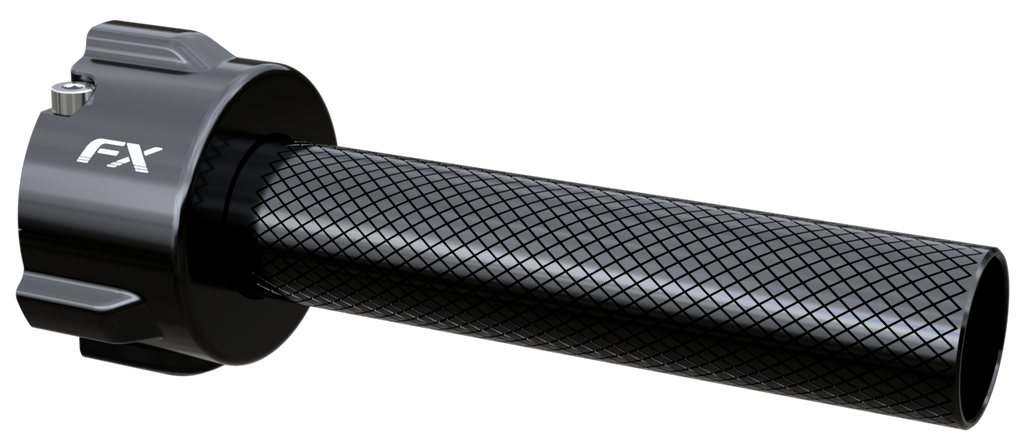 FX Classic Twist Throttle in black anodised CNC billet aluminium for Surron and Talaria