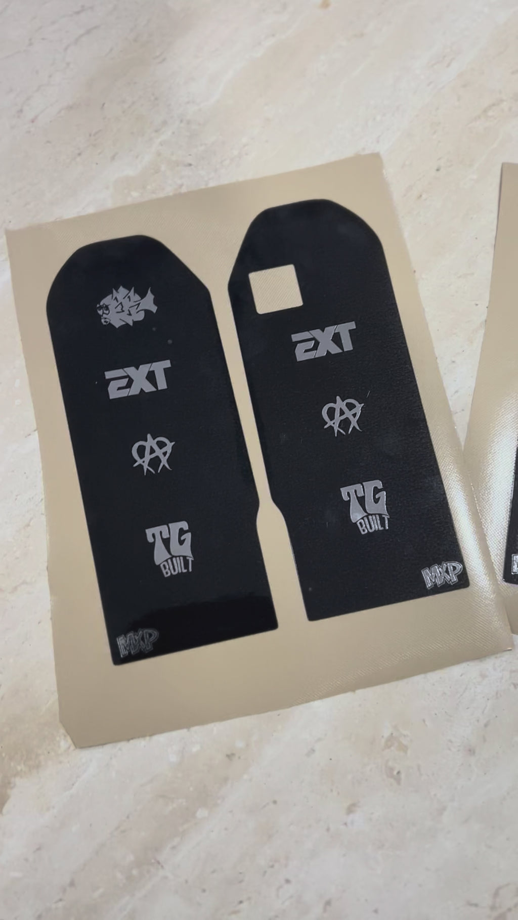 Talaria X3 fork decal — holographic vinyl in chrome and holographic finishes